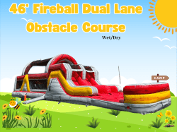 46' Fireball Dual Lane Obstacle Course